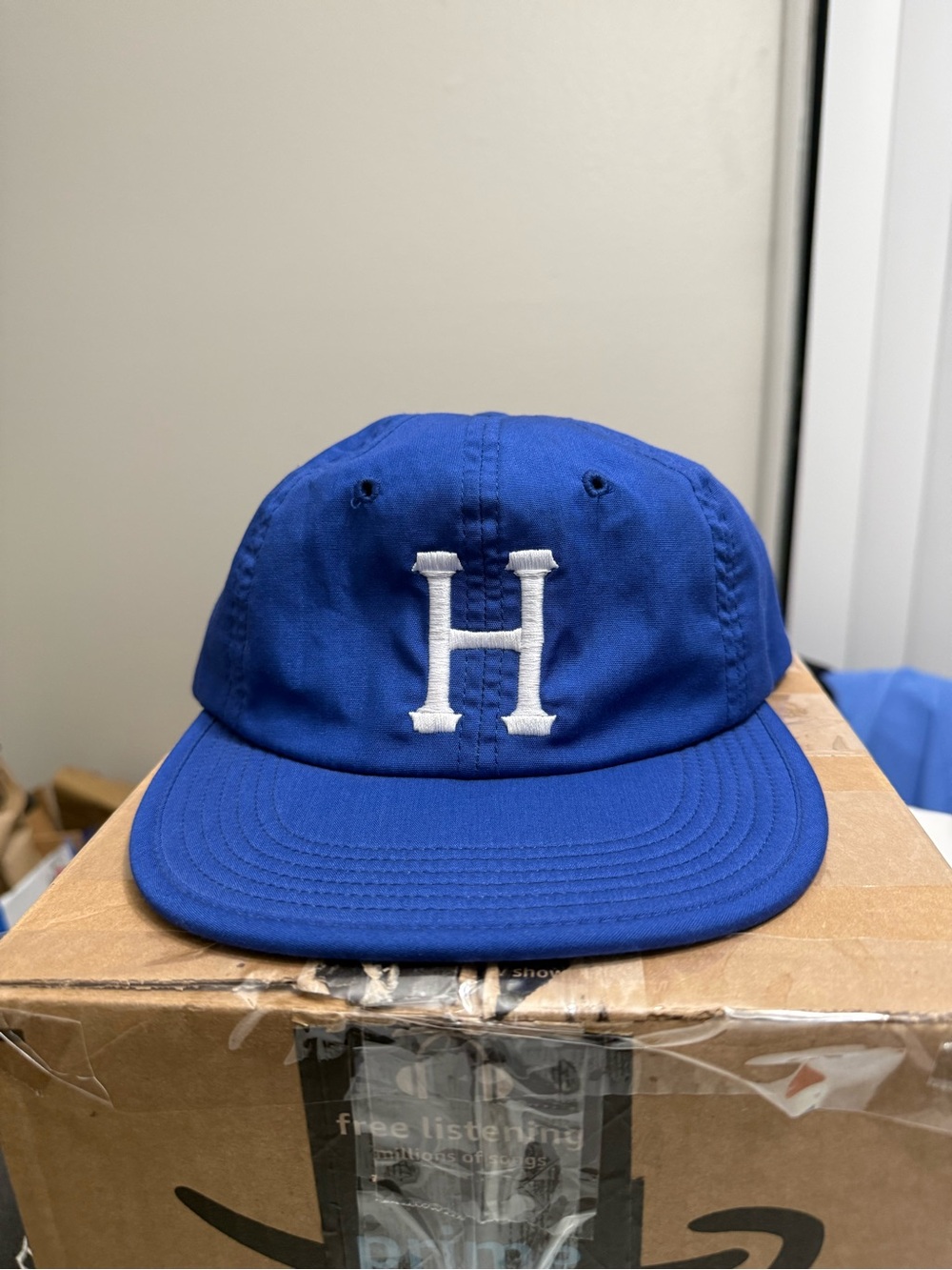 HUF Royal Blue Kids Hat with White 'H' Embroidery